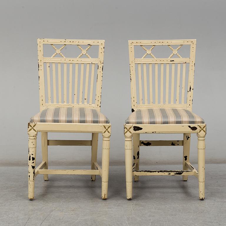 An early 19th century sofa and a pair of chairs.