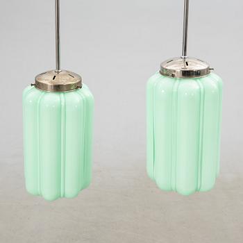 Taklampor, ett par, Art Deco, 1900-talets första hälft.