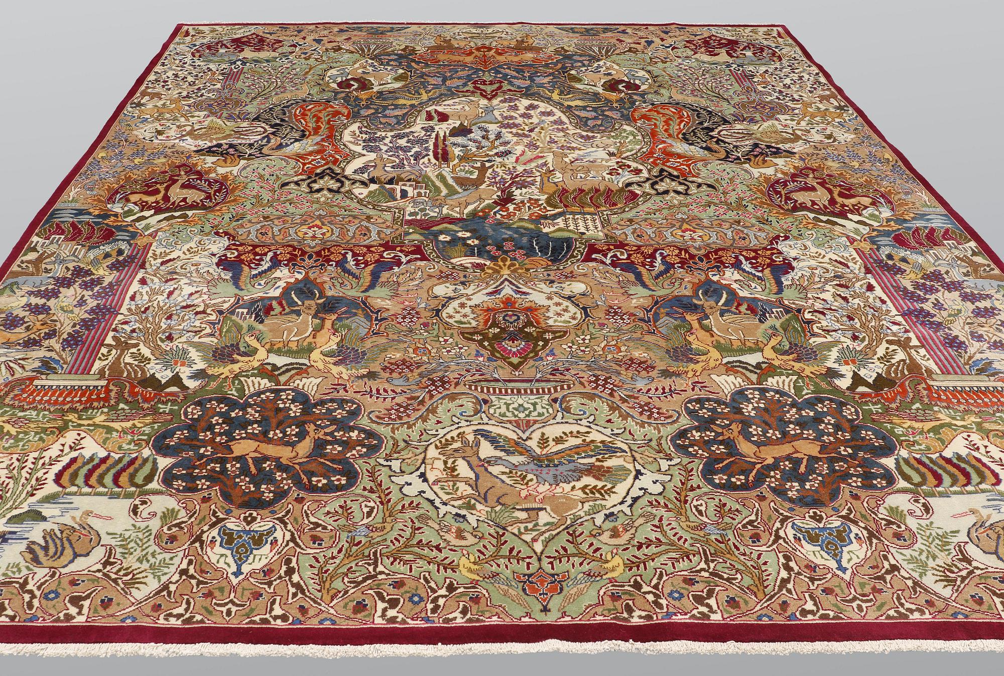 Matta, Figural Kashmar, ca 400 x 300 cm.