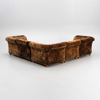 Modular sofa, 5 pieces, second half of the 20th century.