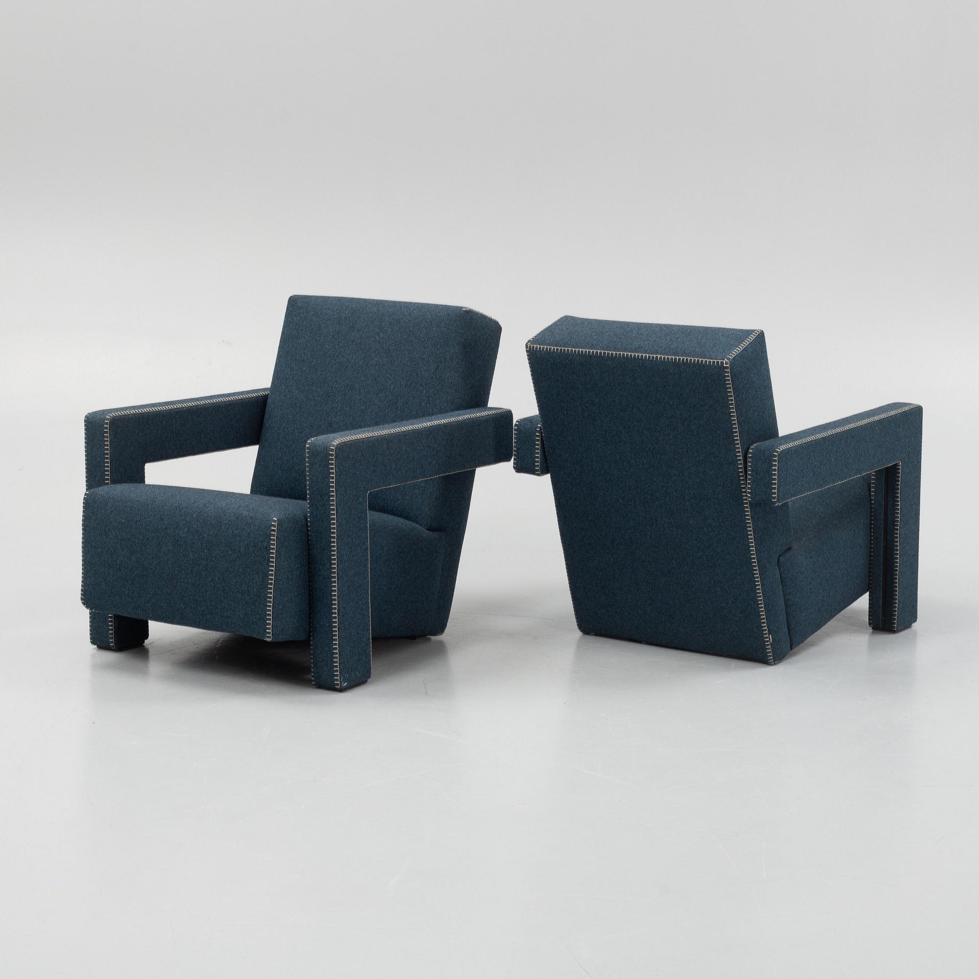 Gerrit Rietveld, fåtöljer, ett par, "Utrecht", Cassina.