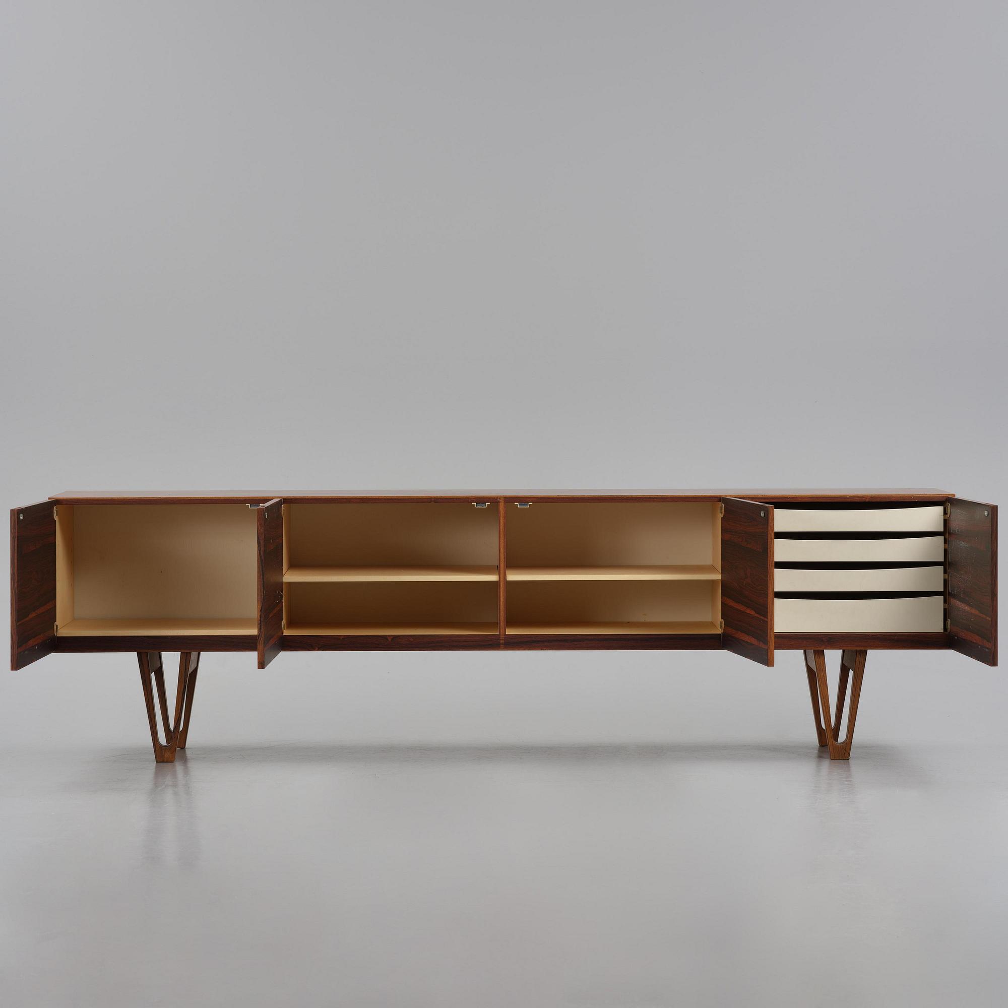 Ib Kofod-Larsen, a rosewood veneered sideboard model "501" from the "Ib 500" series, Seffle Möbelfabrik, Sweden, 1960s.