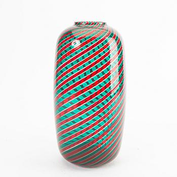 Paolo Venini, a signed and dated 90 glass vase.