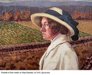 Maja Fjaestad, Portrait of Ellen Hallén, née Lindström (the artist's sister).