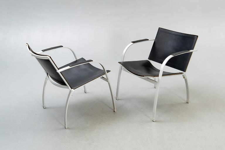 Tord Björklund, armchairs, a pair, Ikea, "Stockholm", 1990.