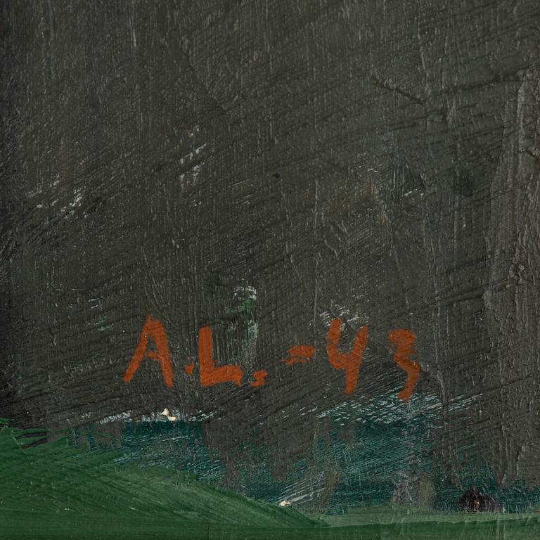 Alf Lindberg, oil on canvas, signed and dated -43.