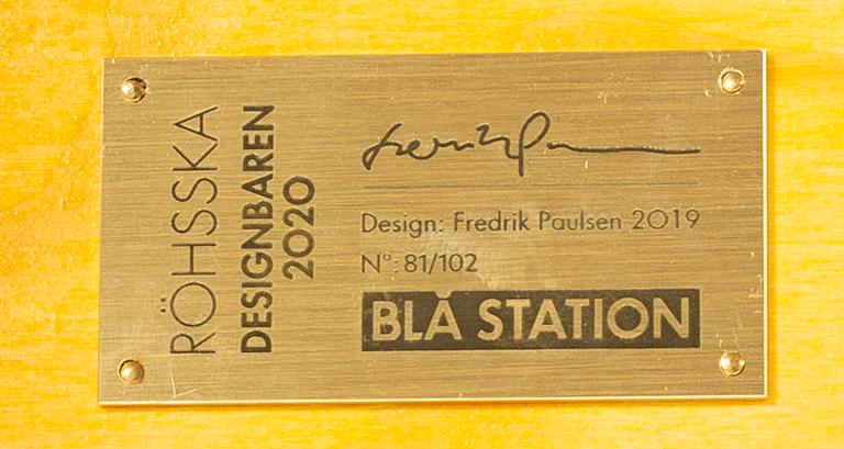 FREDRIK PAULSEN, "Röhsska"Designbaren, stol, Blå Station 2020, Stol 81/102.