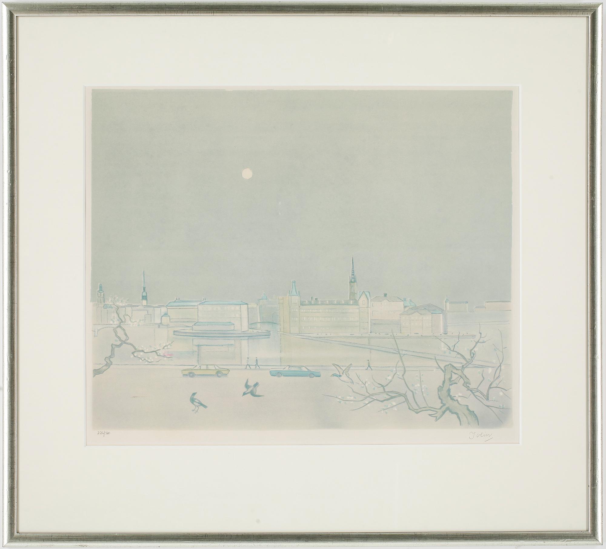 EINAR JOLIN, färglitografi. Signerad och numrerad 226/360.