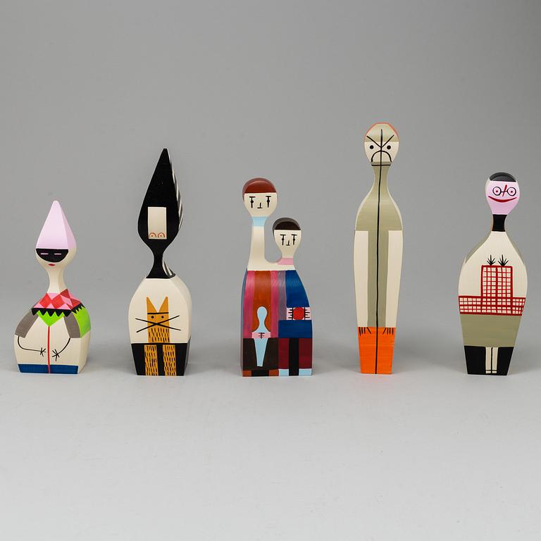 ALEXANDER GIRARD, five, wooden dolls, Vitra.