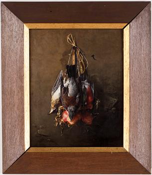 HENRIK THEODOR LUNDH, hans art, olja på pannå, ej signerad.