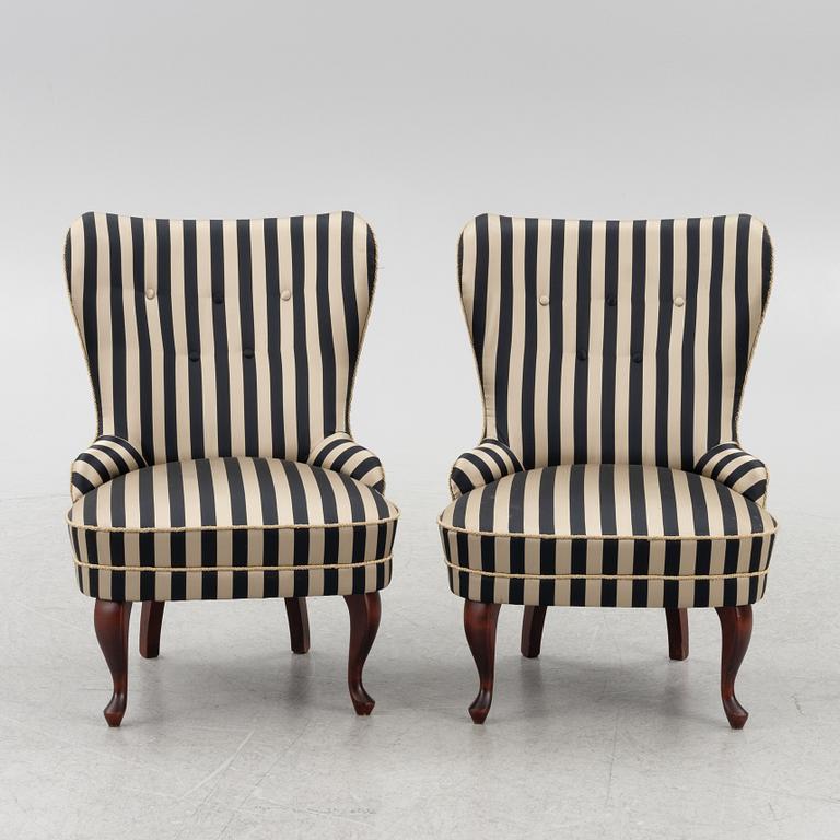 Armchairs, a pair, first half of the 20th century.