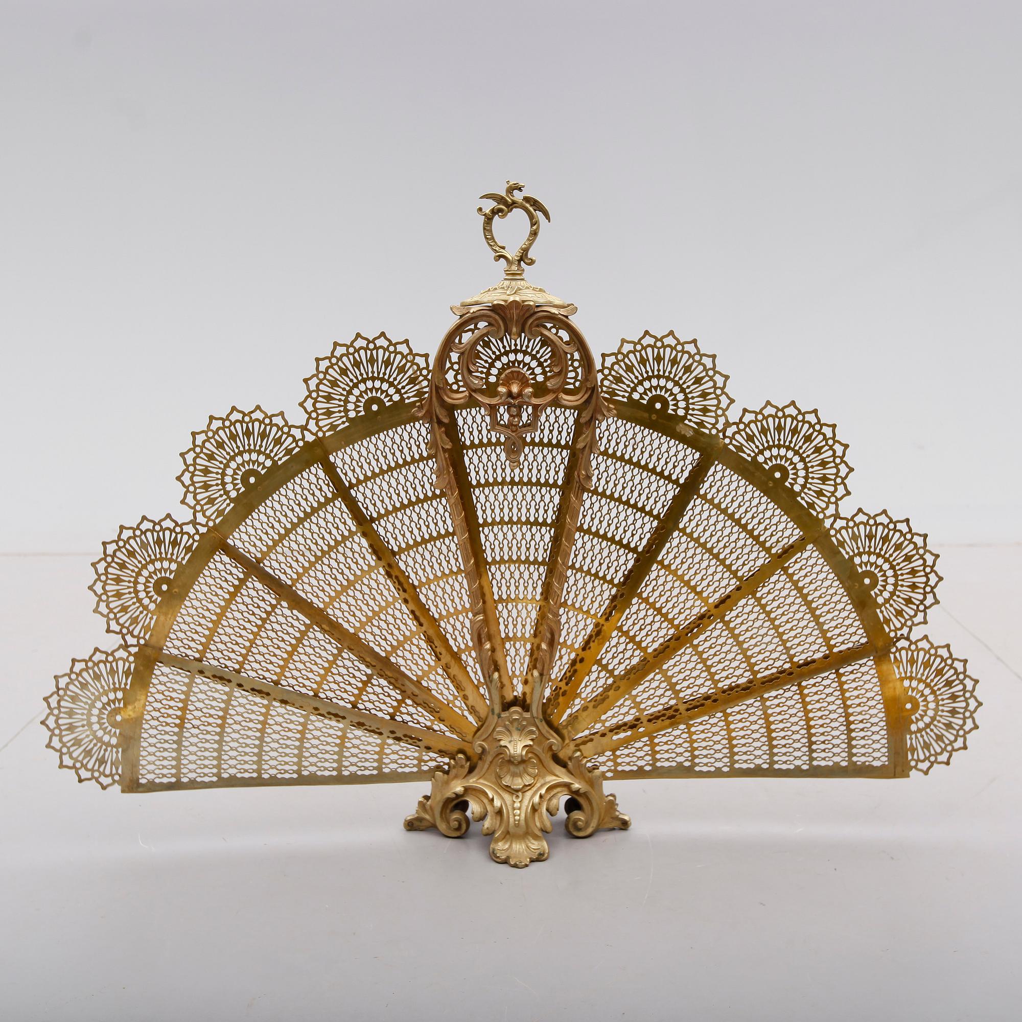 BRASSKYDD, mässing, Louis XIV-stil, Frankrike, 1800-tal.