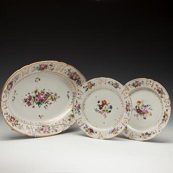 TALLRIKAR, 2 st, OCH STEKFAT, Frankrike/Ryssland, empire 1800-talets början.