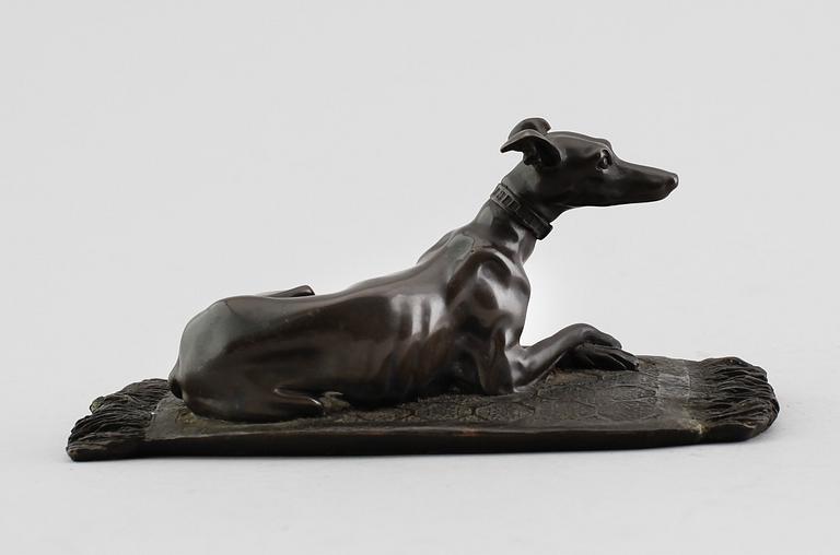 FIGUR, brons, signerad O.F.A, 1900-tal.