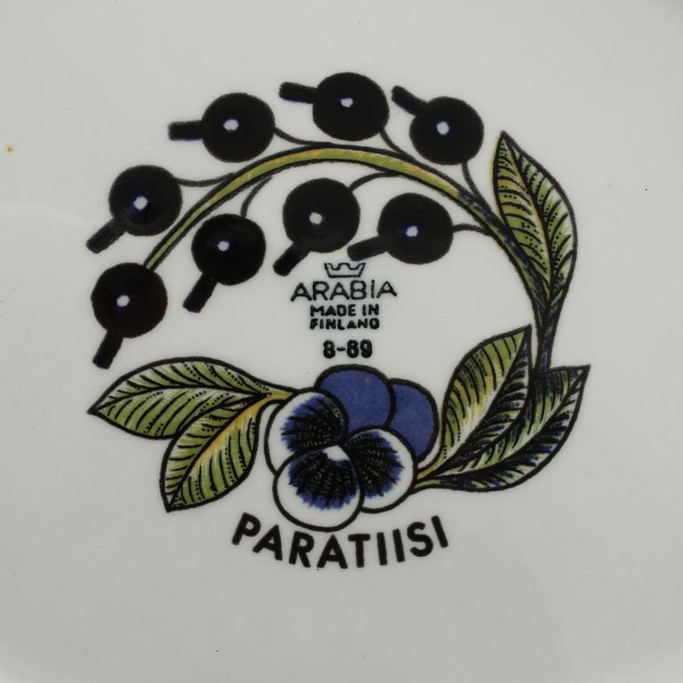 SERVISDELAR, 22 st, porslin, "Paratiisi", Birger Kaipiainen, Arabia, Finland, 1970-tal.