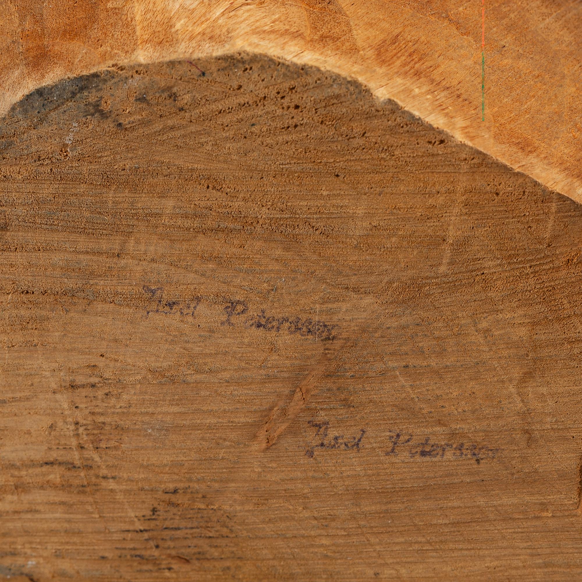 Axel Petersson Döderhultarn, sculpture, wood, stamped signature.