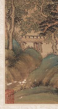 A hanging scroll in the style of Wang Hui (1632-1717), Qing Dynasty, 19th Century.