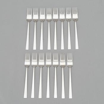 Bertel Gardberg, a 157-piece set of "Birgitta" sterling silver cutlery,  Kultateollisuus, Turku, Finland 1991-2001.