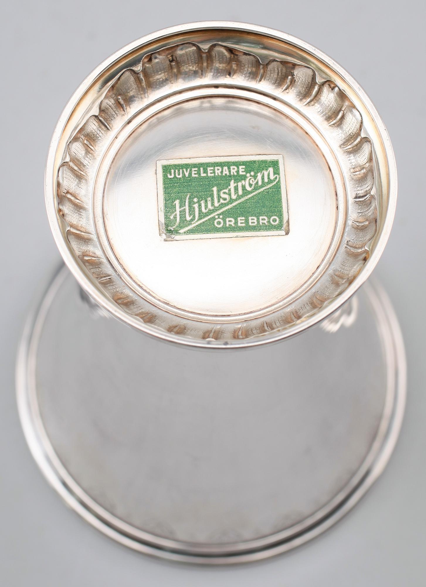 BÄGARE, silver, GAB, Stockholm 1952. Vikt ca 222 gram.