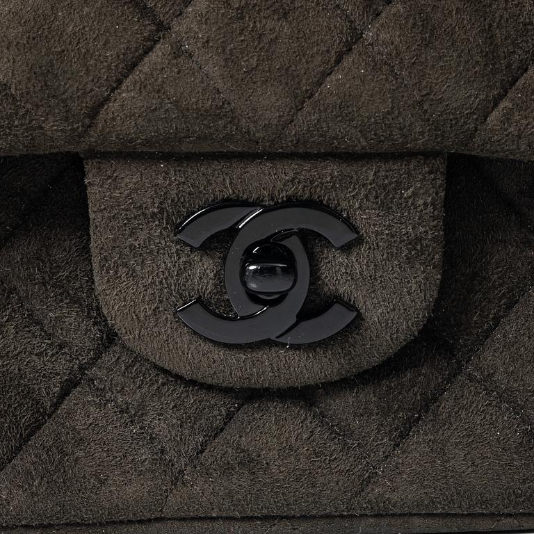 Chanel, A brown suede "Medium Double Flap Bag", 1997-1999.