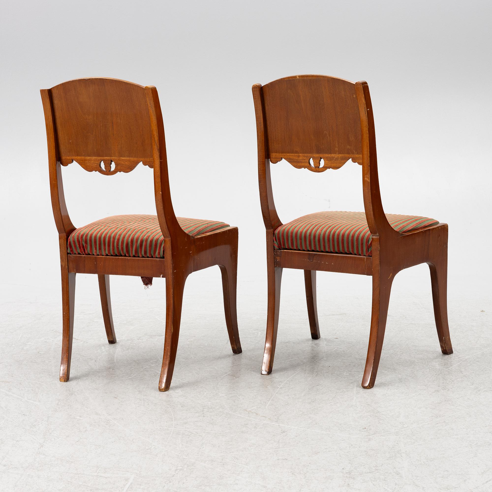 Chairs, a pair, Empire, Russia/Baltic region, first half of the 19th century.