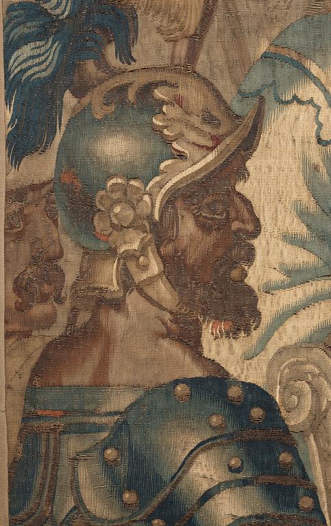 VÄVD TAPET, gobelängteknik, Julius Ceasar med entourage, ca 303,5 x 300 cm, Flandern 1600-tal.