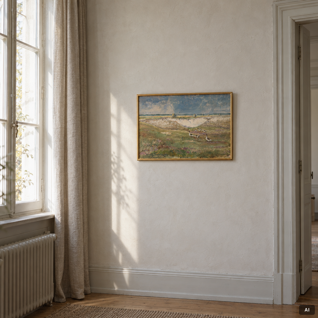 William Gislander, Landscape with Geese.
