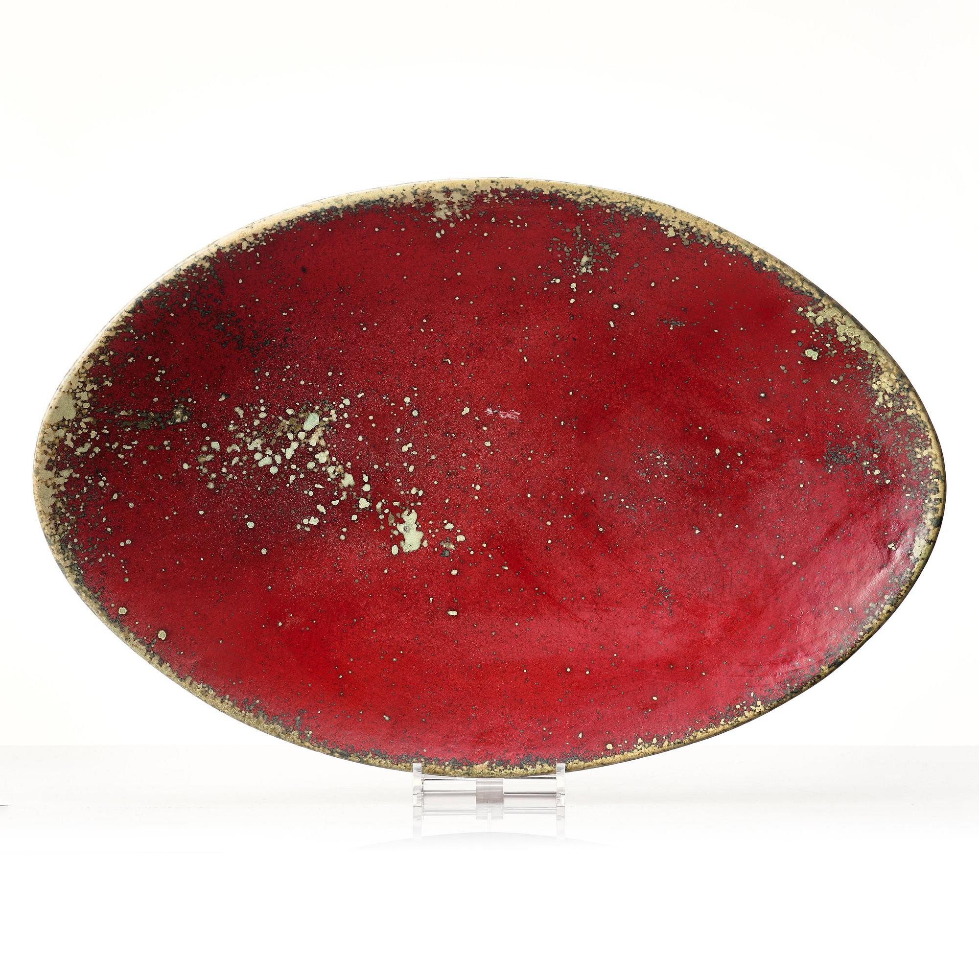 Hans Hedberg, a large faience dish, Biot, France.