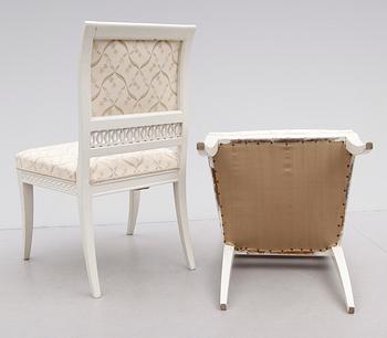 STOLAR, 1 par, varav 1 st sengustaviansk, 1800-talets början.