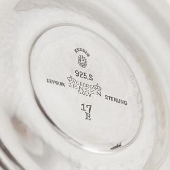 A Danish sterling bowl, model 17B, marks of  Johan Rohde, Georg Jensen company, Copenhagen 1925-32.