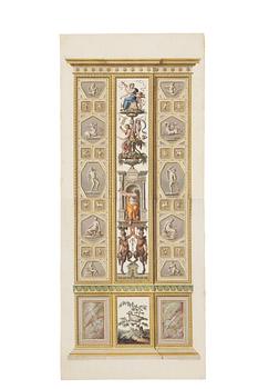 Giovanni Volpato, Six wall sections / pilasters in the Raphael Loggias in the Vatican.