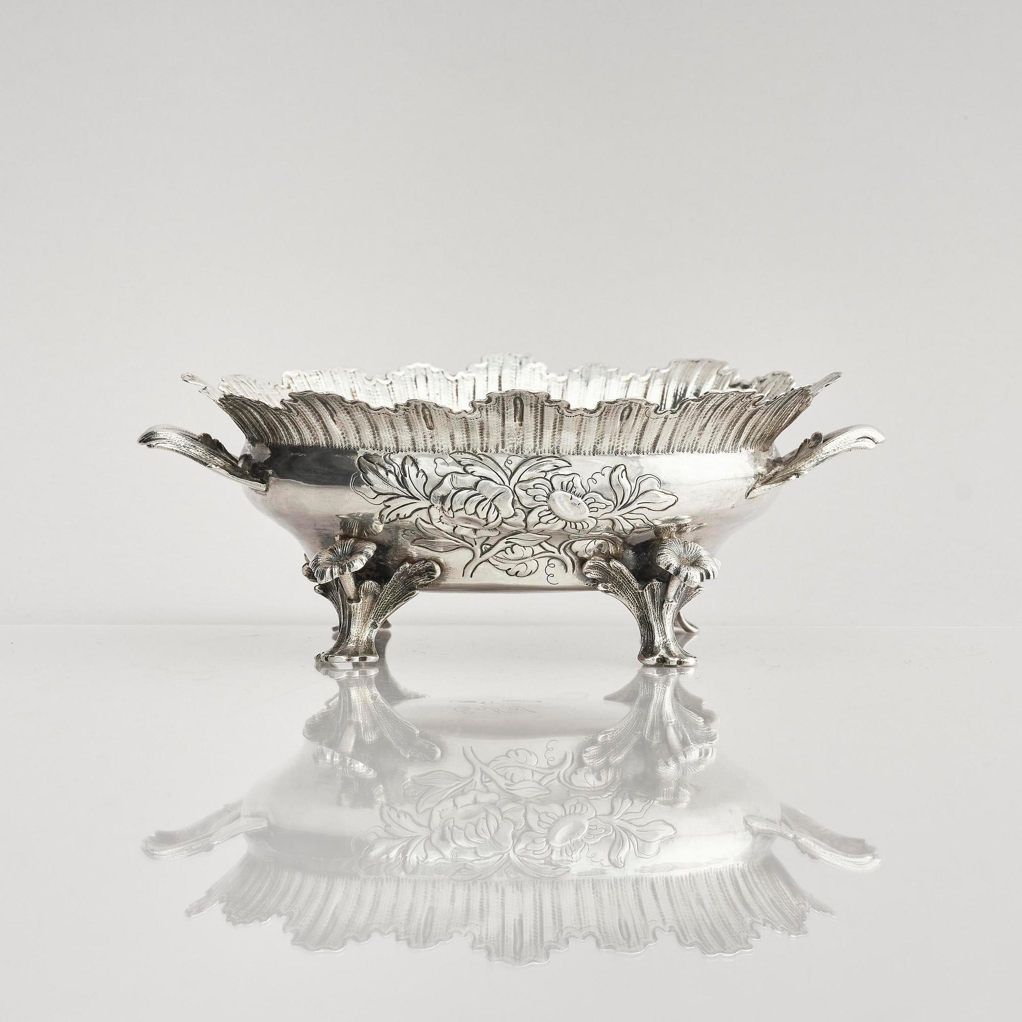 A Swedish 18th century Rococo silver bowl, mark of Jacob Lampa, Stockholm 1774.