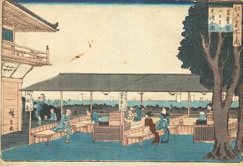 Utagawa Hiroshige I, färgträsnitt, Japan, först publiserat 1845.