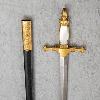 Dräktvärja, 1800-tal.