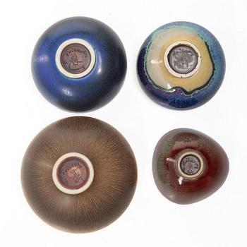 Berndt Friberg, a set oof four stoneware bowls, Gustavsberg Studio, 1960s–70s.