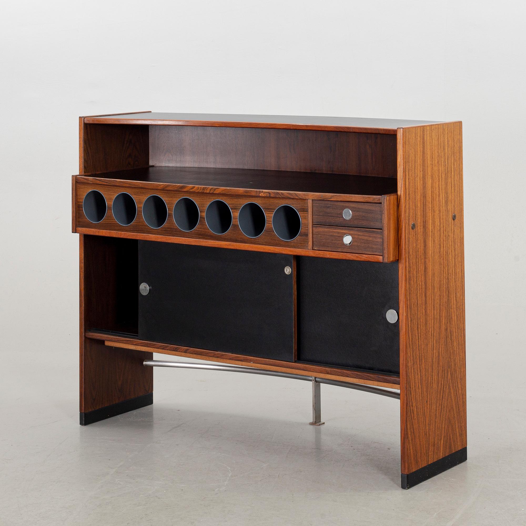 A DANISH 1970s ROSEWOOD BAR.