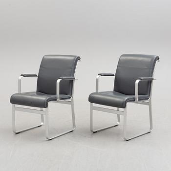 A pair of 'Mondo' armchairs by Karl Erik Ekselus for JOC, later part of the 20th century.