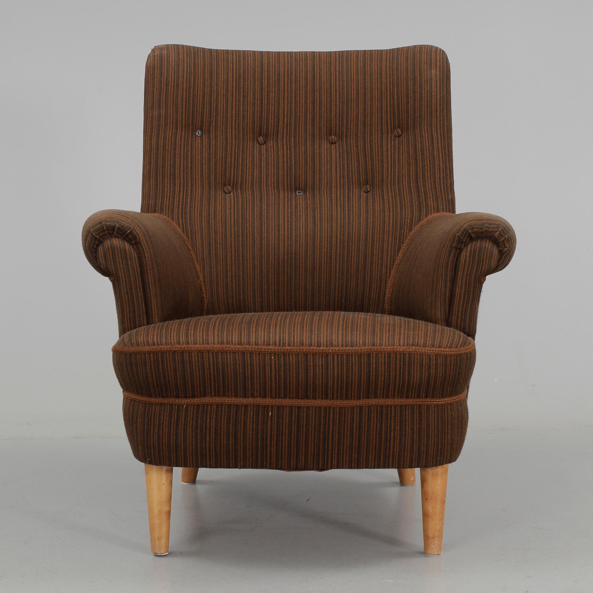 FÅTÖLJ, "Hemmakväll", Carl Malmsten, 1900-talets andra hälft.