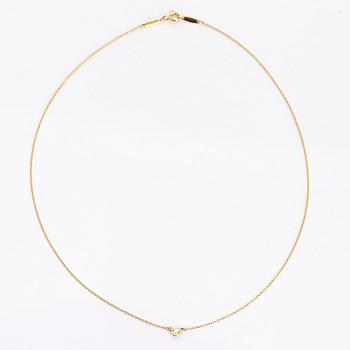 Tiffany & Co, Elsa Peretti, halsband, "Diamonds by the Yard", 18K guld med en briljantslipad diamant.