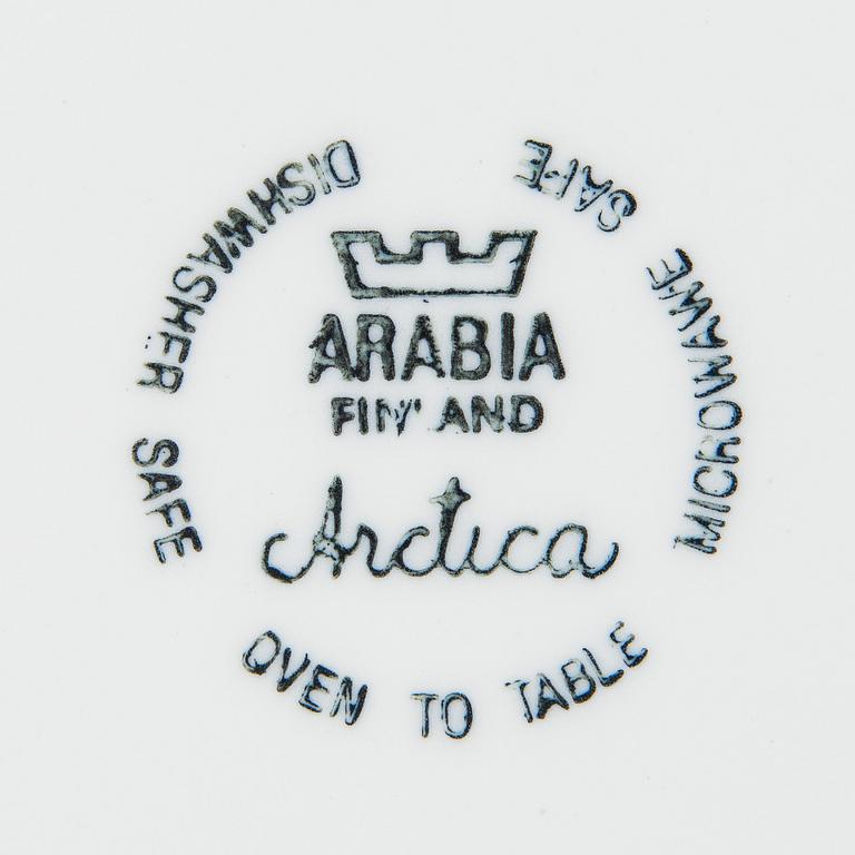 Inkeri Leivo, A 52-piece porcelain tableware set, 'Arctica' Arabia Finland.