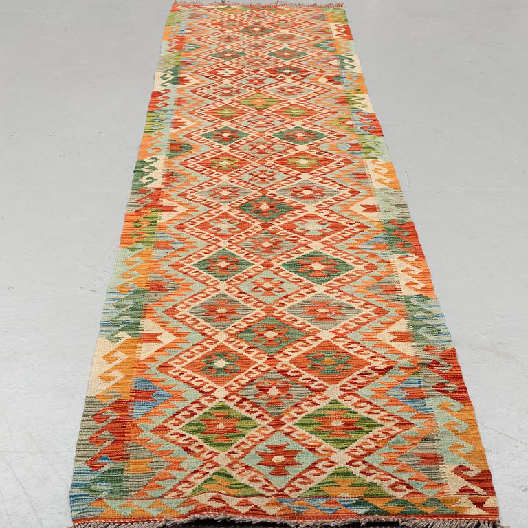 A RUNNER, kilim, around 390 x 77 cm.