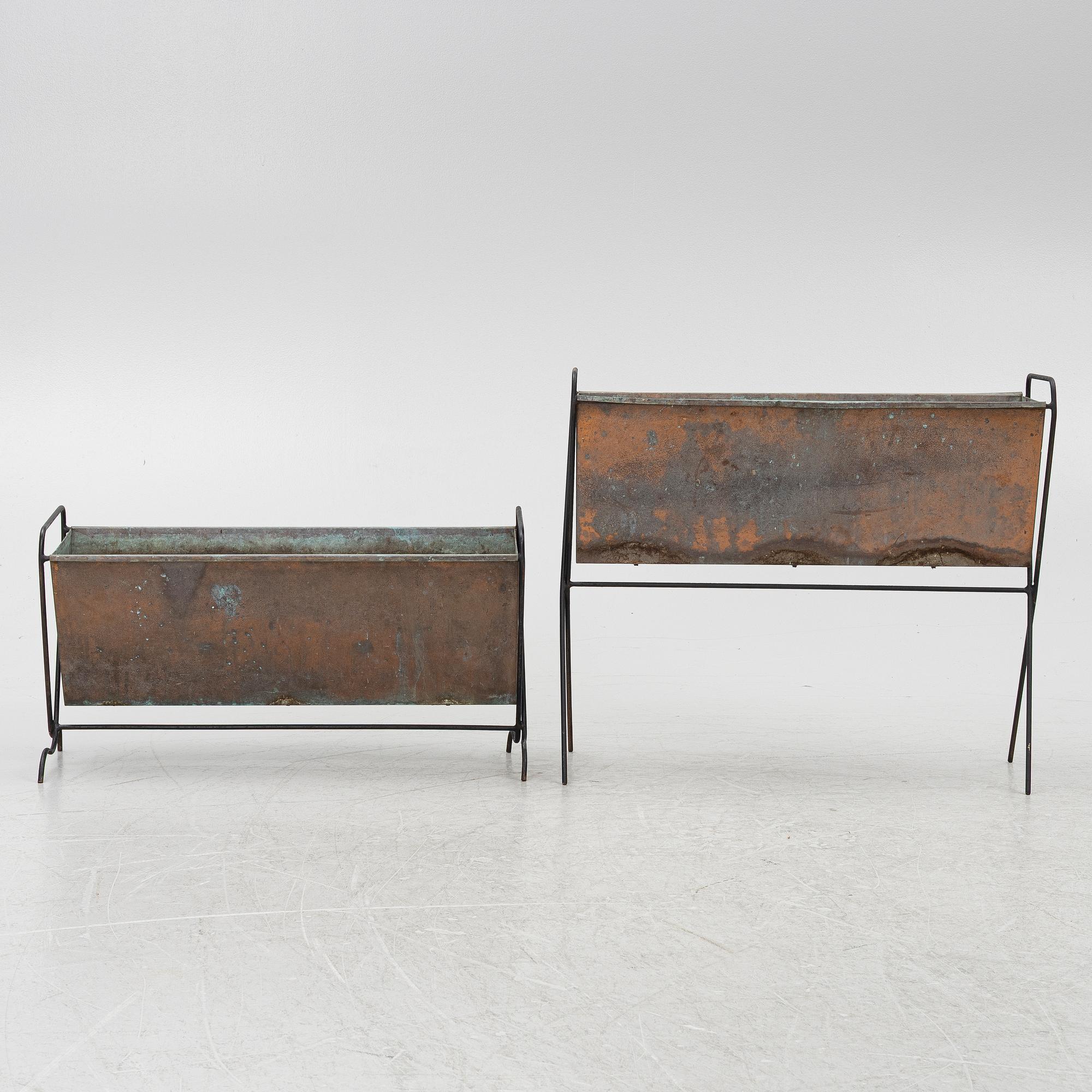 Flower boxes, 2 pcs, second half of the 20th century.