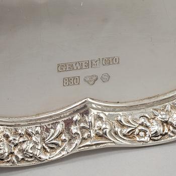 A five piece silver coffee service, GEWE, Malmö 1977-81.