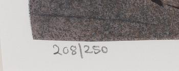 Madeleine Pyk, "Tusen dagar och en dröm", mapp med fyra färglitografier samt bok.