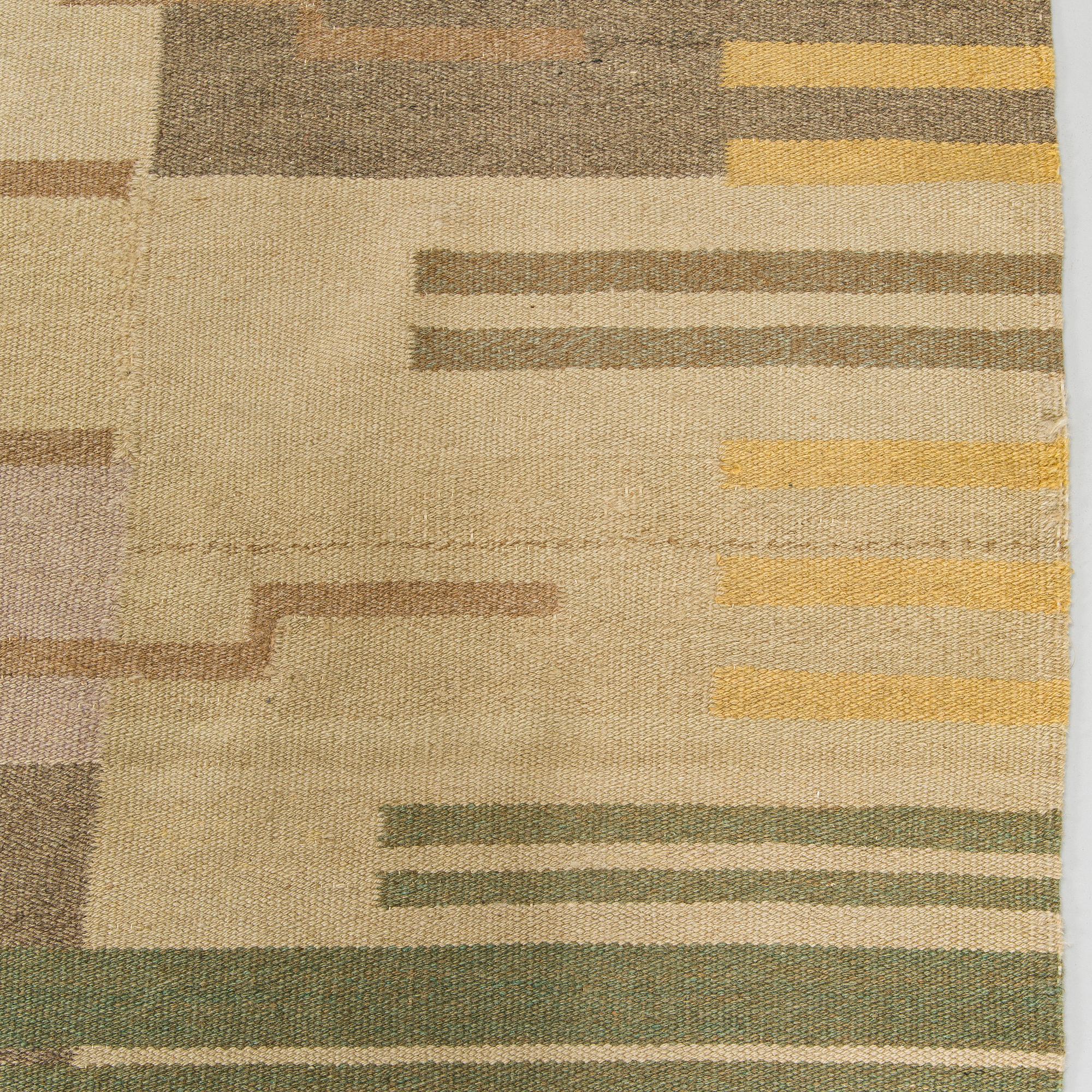 Greta Skogster-Lehtinen, possibly, A finnish flat weave carpet. Circa 270 x 170 cm.