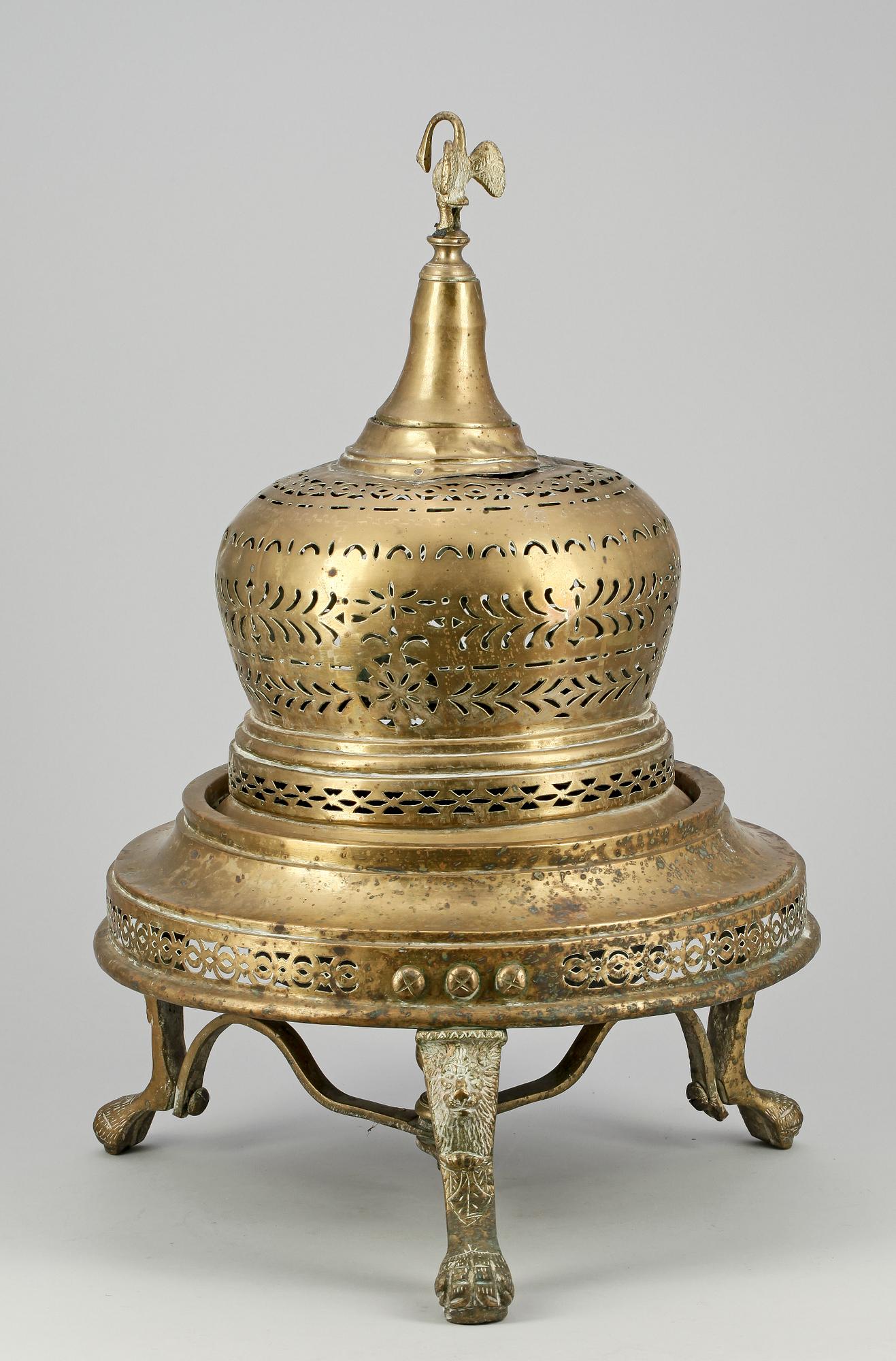GLÖDFAT, mässing, orientaliskt, 1800/1900-tal.