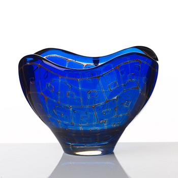 Sven Palmqvist, a "Ravenna" glass bowl, Orrefors 1978.