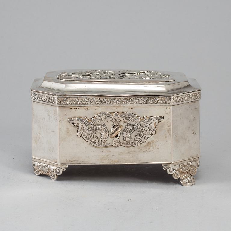 A Polish 19th century silver sugar-box.