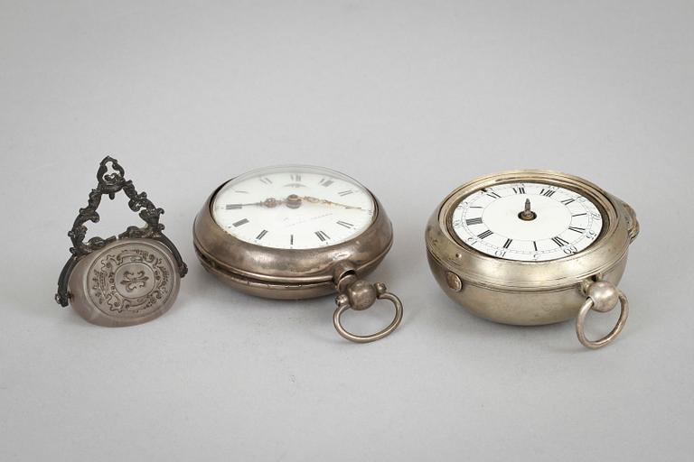 SIGILLSTAMP och HERRFICKUR, 2 st, London, 1800-tal.