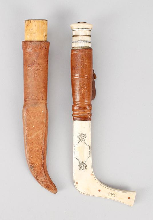 SAMEKNIVAR, 2 st, bl.a. renhorn, bl.a. Rovaniemi.